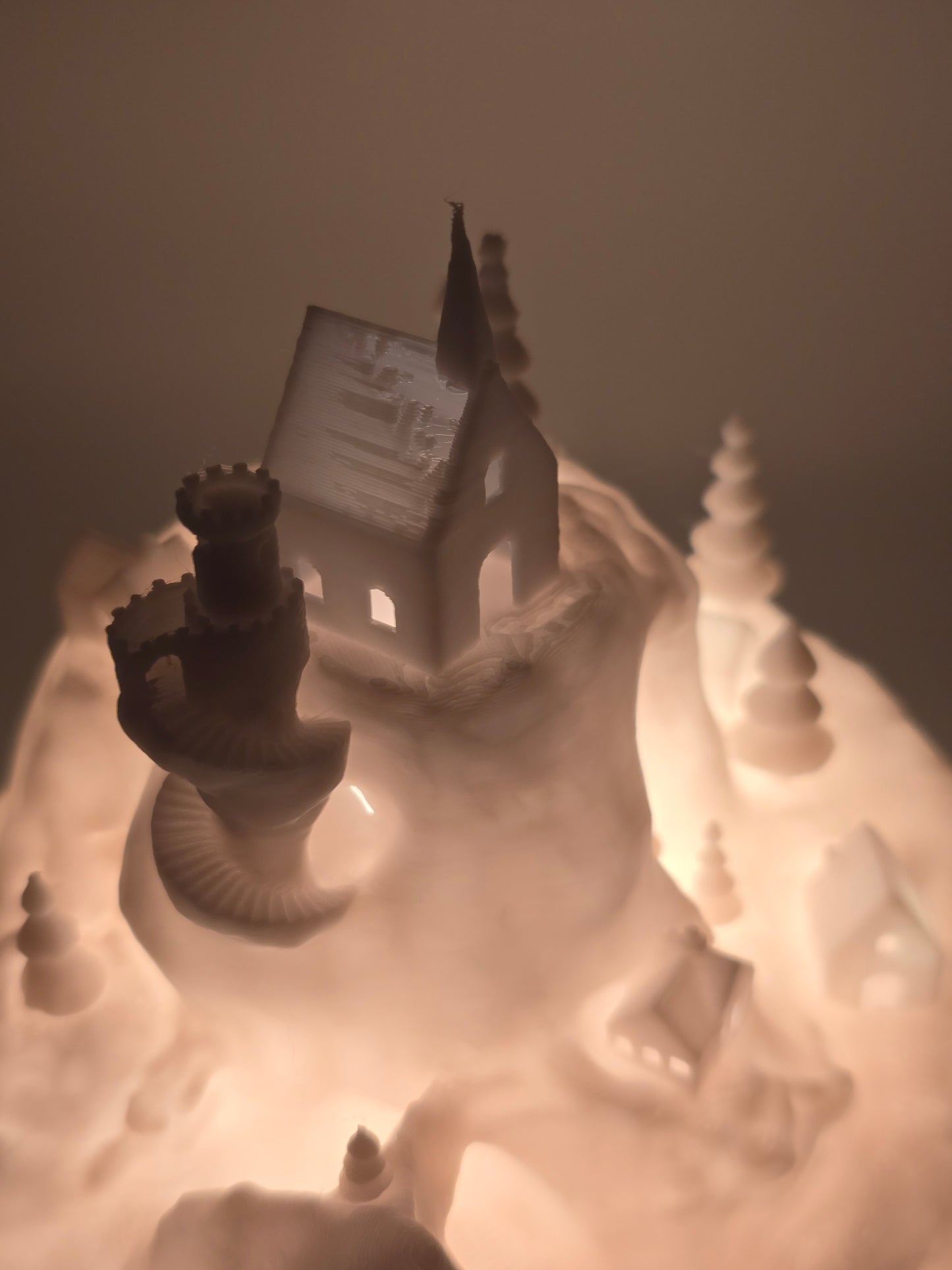 3D Print Christmas Decoration Christmas Village Illuminated Christmas Castle