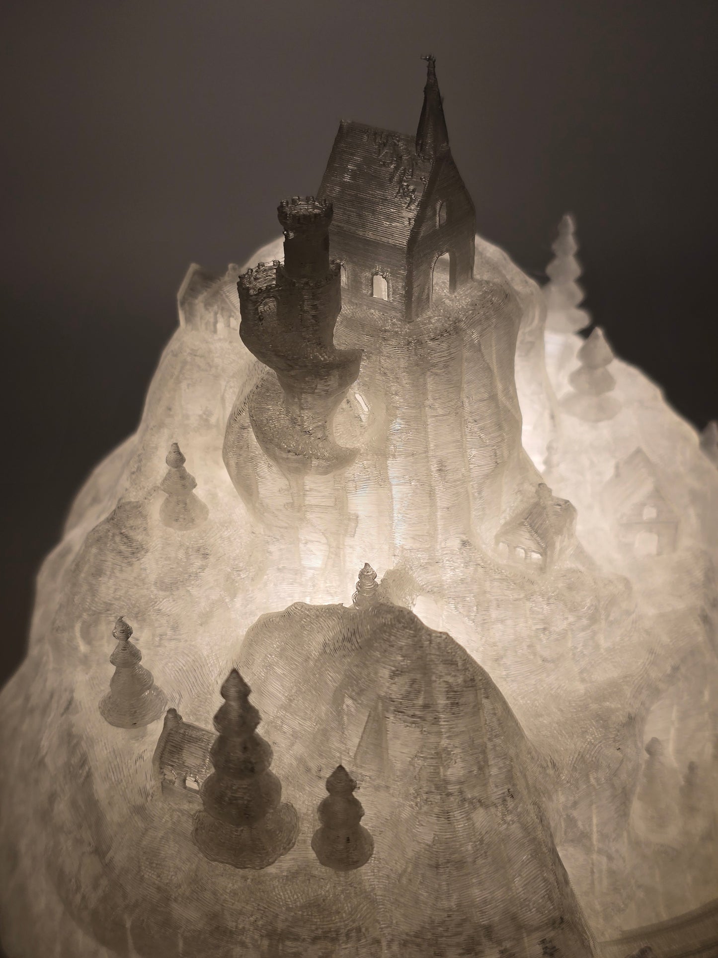 3D Print Christmas Decoration Christmas Village Illuminated Christmas Castle