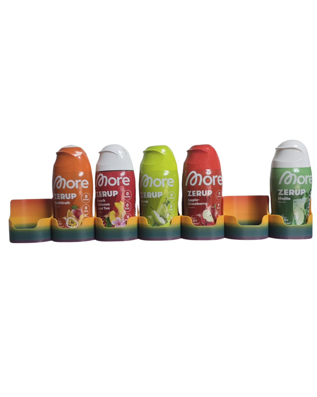 More Zerup Flaschenhalter & Sirup Regal – 1–7 Flaschen, Wand & Tür