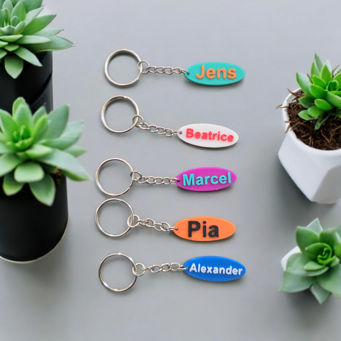 3D Printing Personalized Keychain Oval