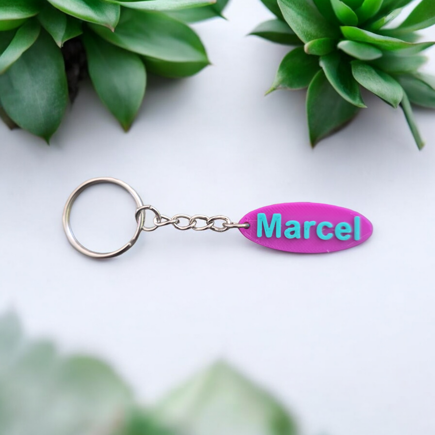 3D Printing Personalized Keychain Oval