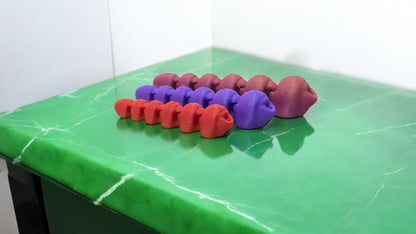 Mini Tiere flexibel 3D Druck – Gelenkiges Fidget Spielzeug (7,5 cm)