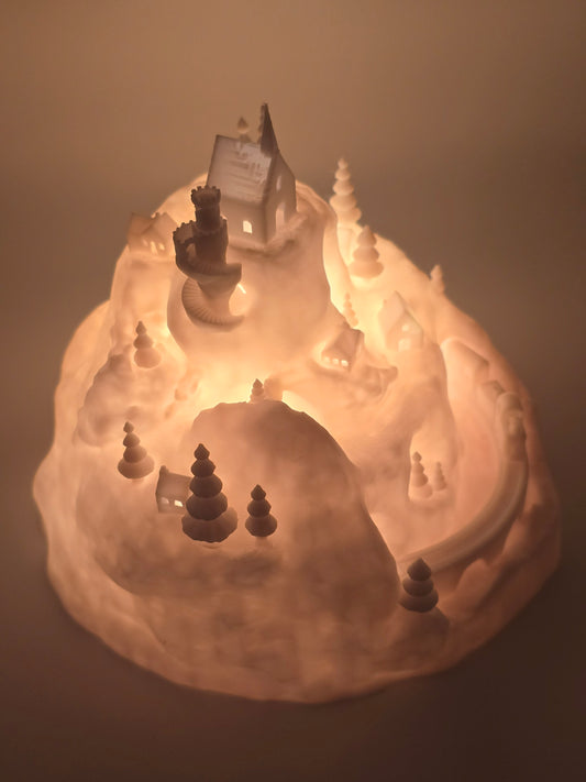 3D Print Christmas Decoration Christmas Village Illuminated Christmas Castle