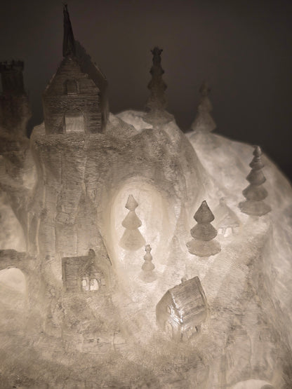 3D Print Christmas Decoration Christmas Village Illuminated Christmas Castle