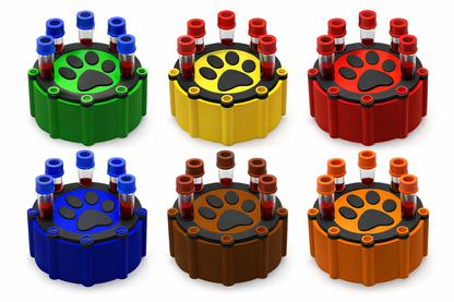 Pfotenhalterung Blutröhrchen – Hunde & Katzenform | PETG | Für Tierärzte & Kliniken