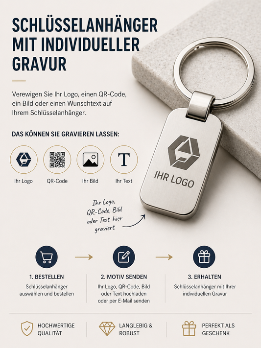 Personalisierter Schlüsselanhänger mit Foto Gravur individuelles Geschenk