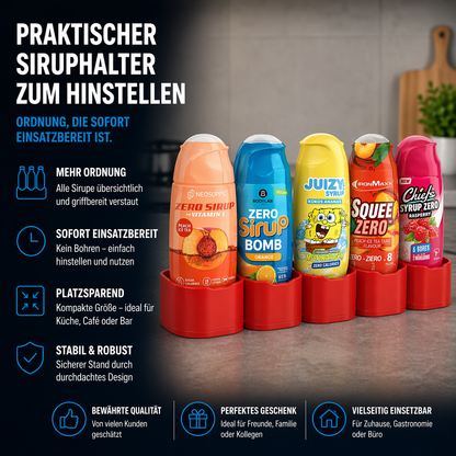 Sirup Flaschenhalter für 3 bis 20 Flaschen kompatibel mit IronMaxx BodyLab ESN
