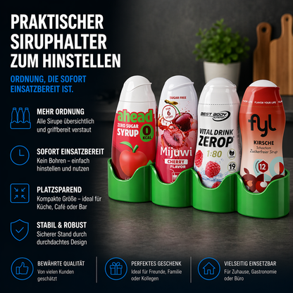 Sirup Flaschenhalter für 3 bis 20 Flaschen kompatibel mit Fyl BestBody Mijuwi AHead