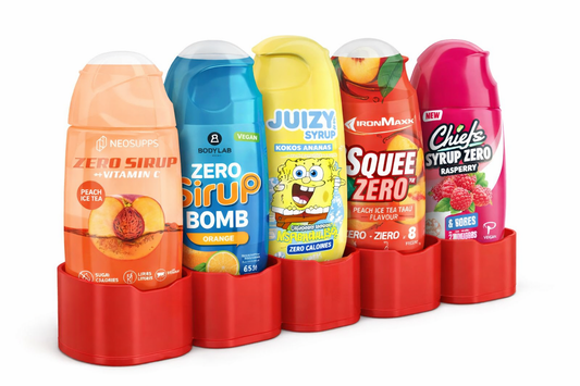 IronMaxx, Chiefs, HeJu, Neosupps, BodyLab, Juicy Halterung – Flaschenhalter für 3 bis 20 Sirupflaschen