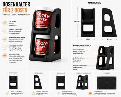 Dosenhalter für 90g Flavor-Dosen | 8 Varianten für maximale Ordnung