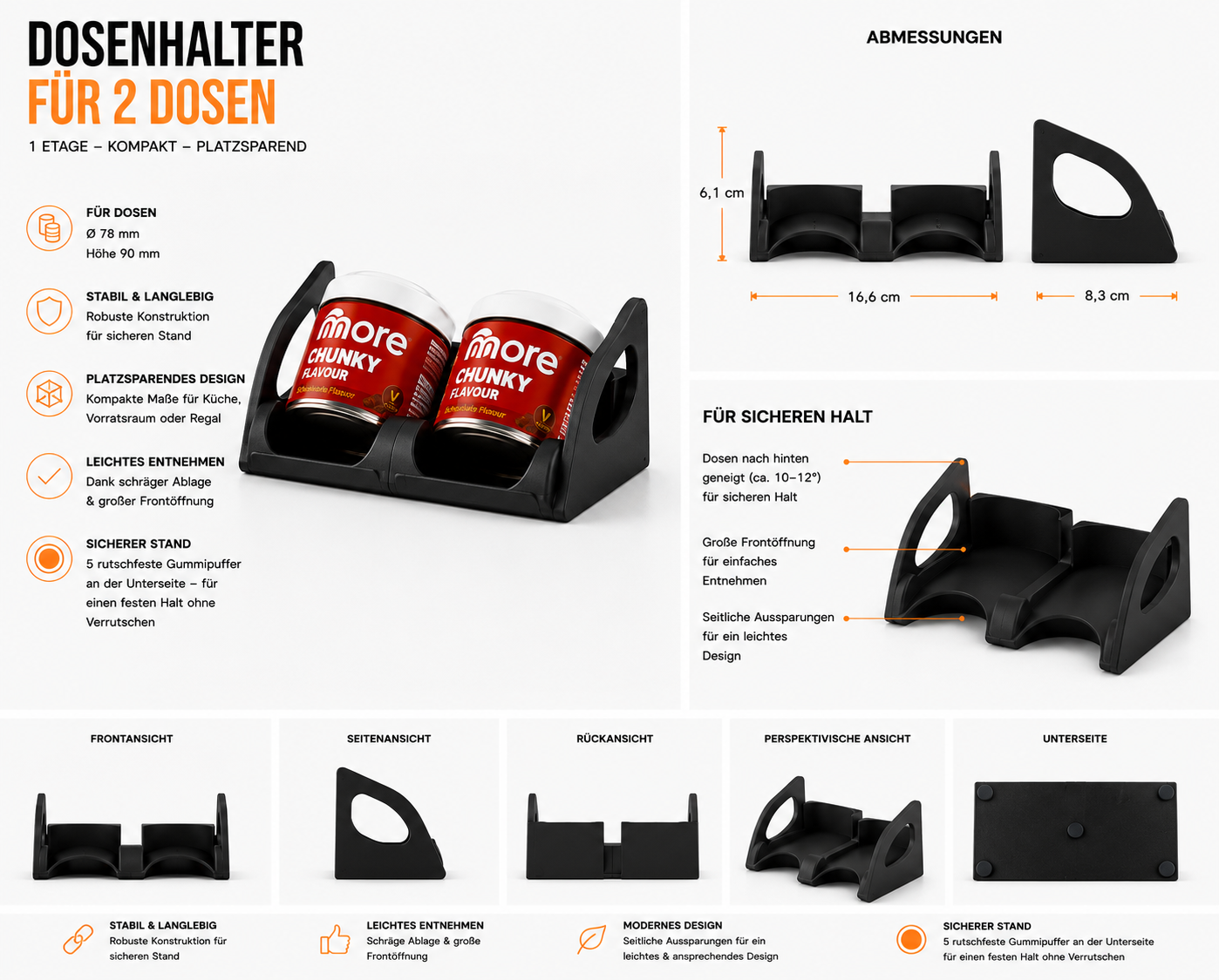 Dosenhalter für 90g Flavor-Dosen | 8 Varianten für maximale Ordnung