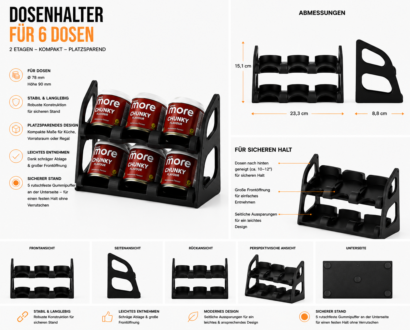 Dosenhalter für 90g Flavor-Dosen | 8 Varianten für maximale Ordnung