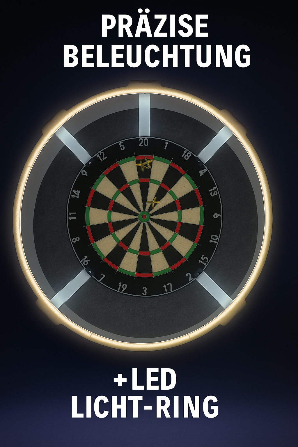 3D printed dartboard lighting