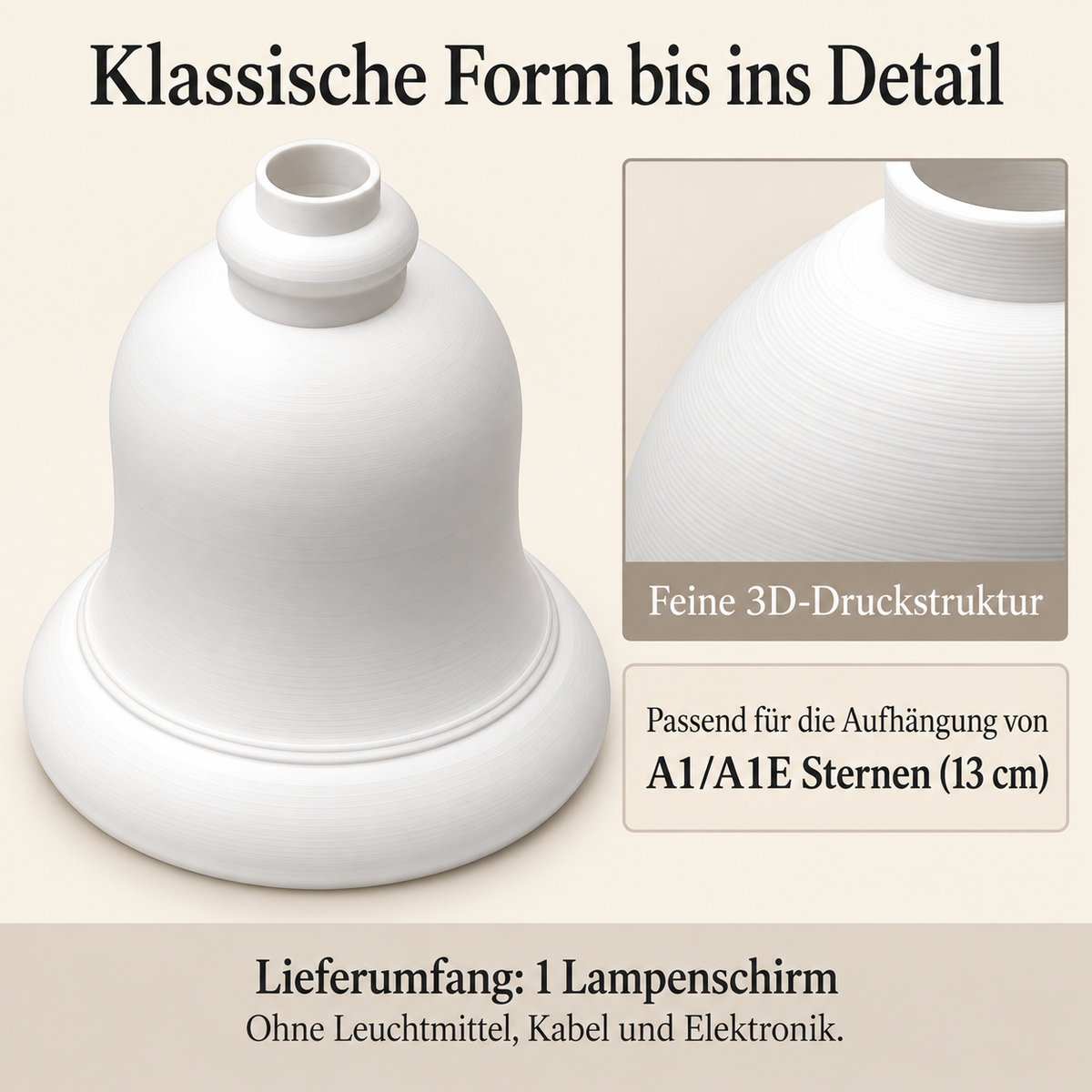 Lampenschirme für Weihnachtsstern A1/A1E – Formen aus PLA