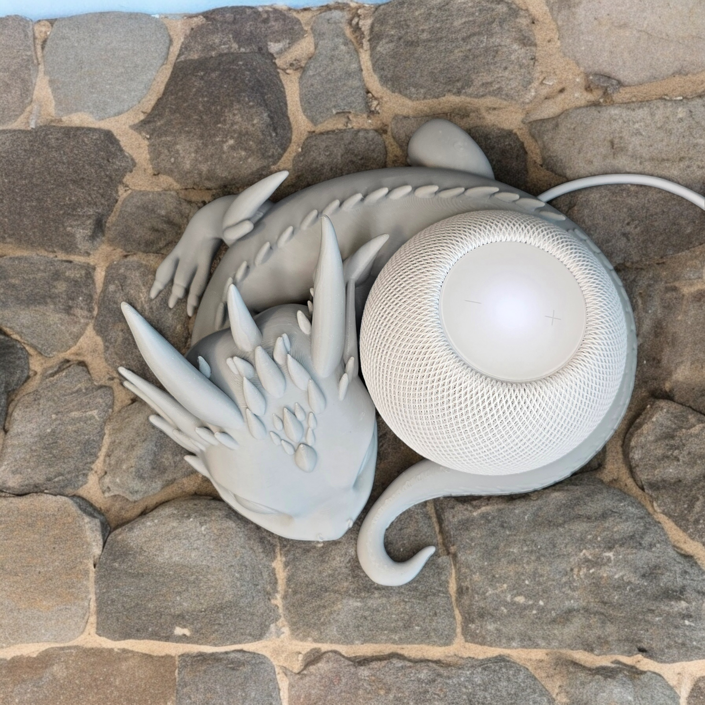 3D Druck Drache für Homepod Mini Liegend