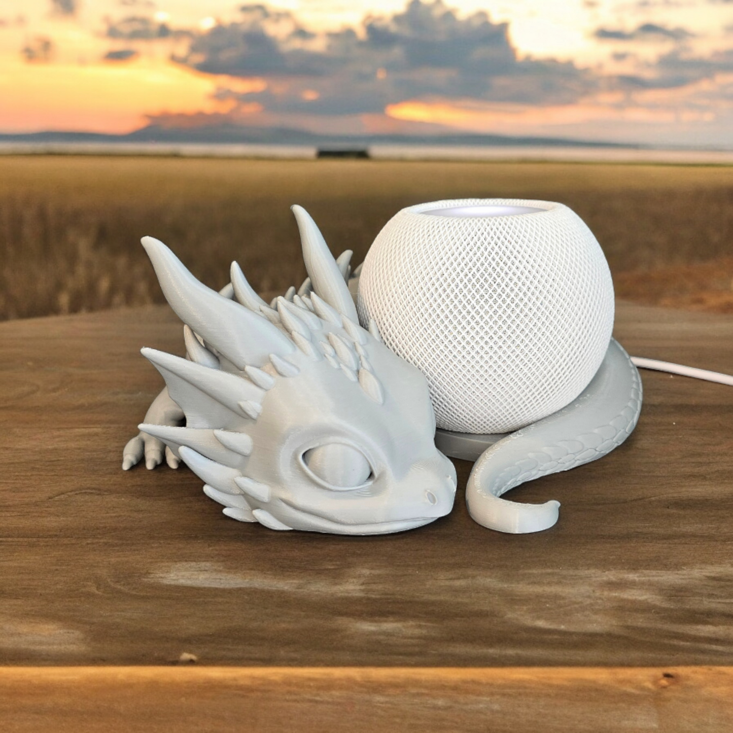 3D Druck Drache für Homepod Mini Liegend