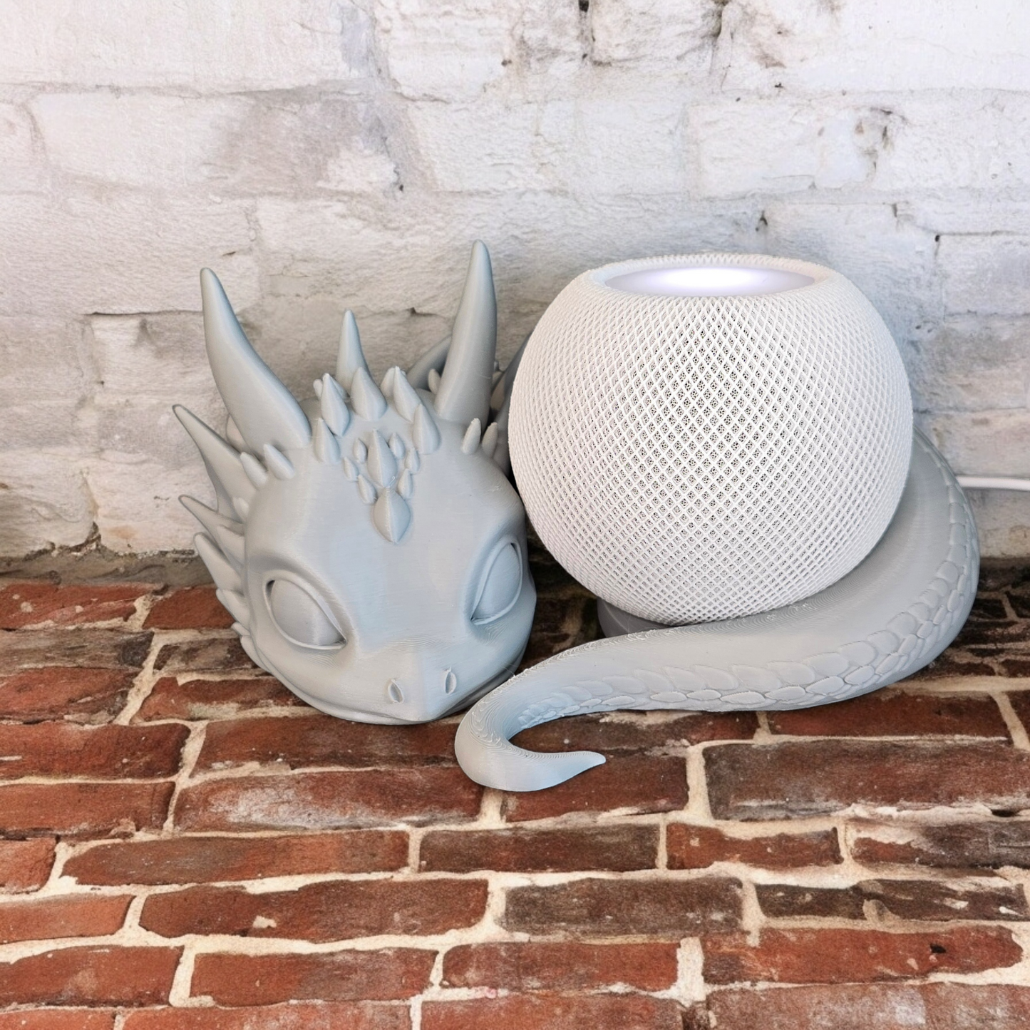 3D Druck Drache für Homepod Mini Liegend