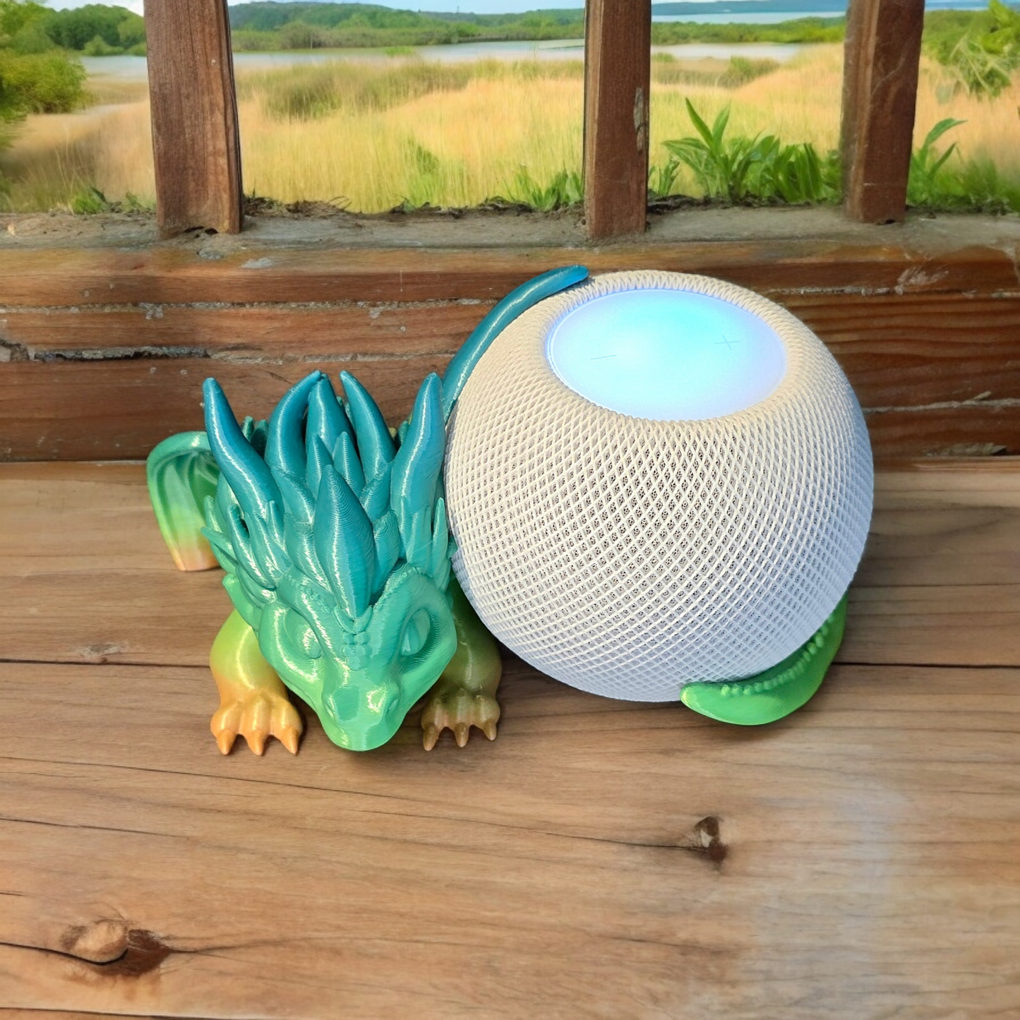 3D Druck Drache für Homepod Mini Sitzend