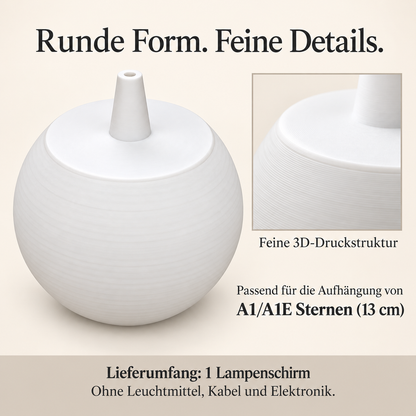 Lampenschirme für Weihnachtsstern A1/A1E – Formen aus PLA