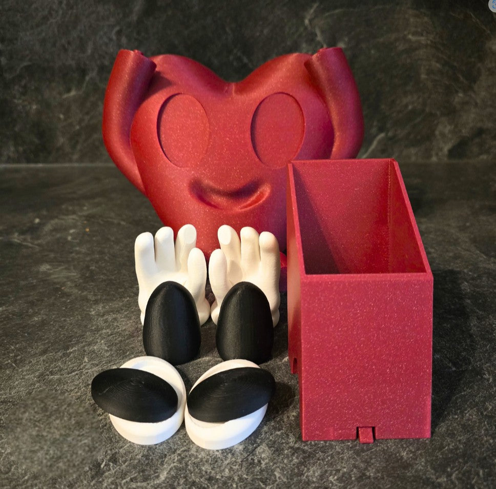 3D-Druck Herz mit Versteck und Foto zum Valentinstag