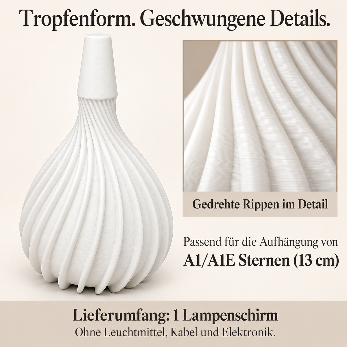 Lampenschirme für Weihnachtsstern A1/A1E – Formen aus PLA