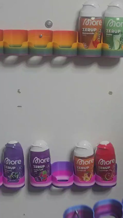 More Zerup, ESN Flaschenhalter & Sirup Regal – 1–7 Flaschen, Wand & Tür